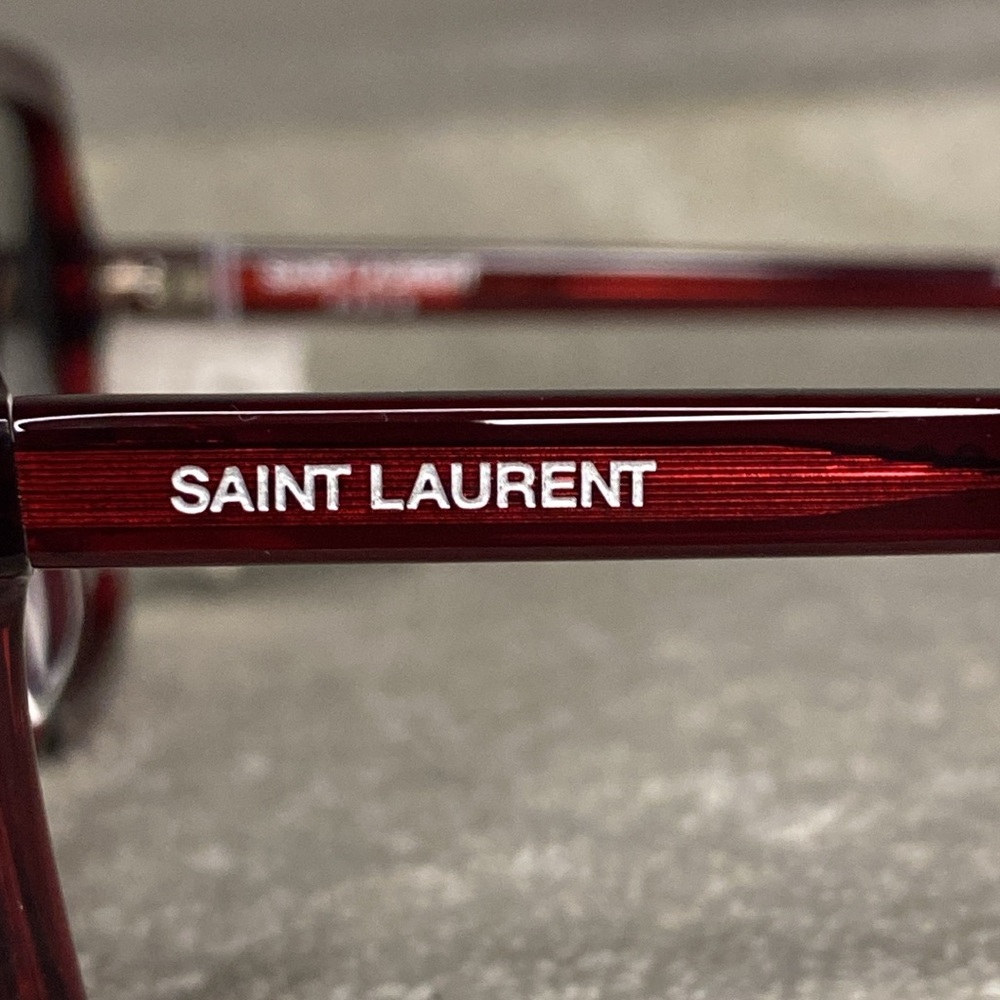 NEW IN BOX Saint Laurent 54mm Square Sunglasses in Brown [IN CASE] - Picture 7 of 8